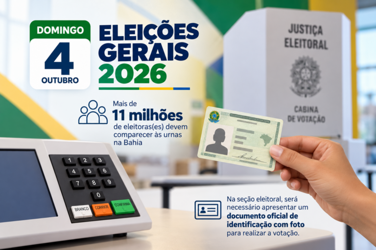 Mais de 11 milhões de eleitores vão às urnas na Bahia em 4 de outubro