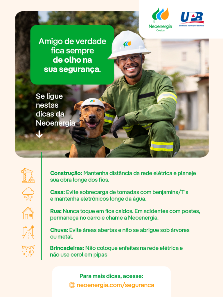 UPB e Neoenergia Coelba reforçam importância da prevenção para evitar acidentes com a rede elétrica