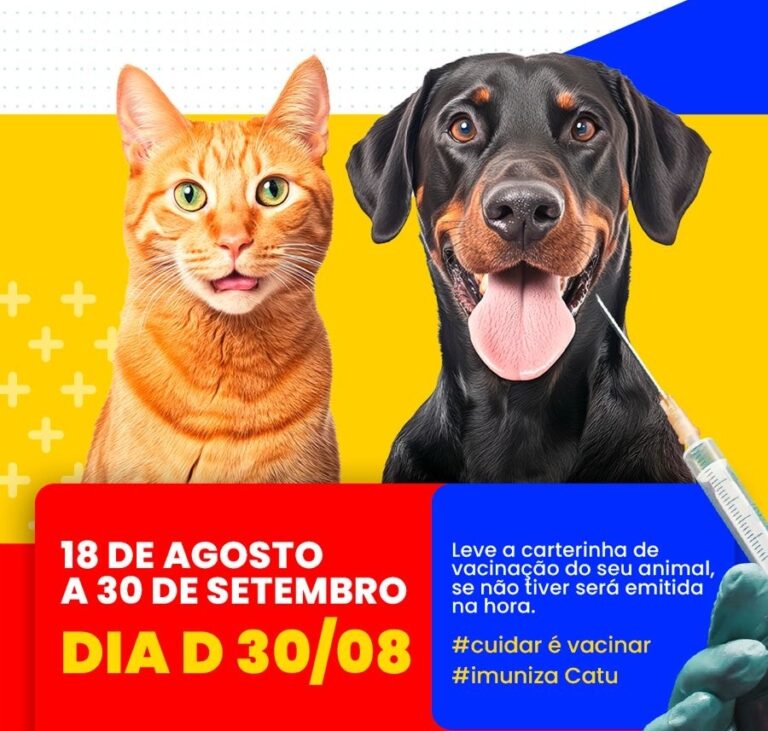 Campanha de Vacinação Contra a Raiva Animal começa em Catu