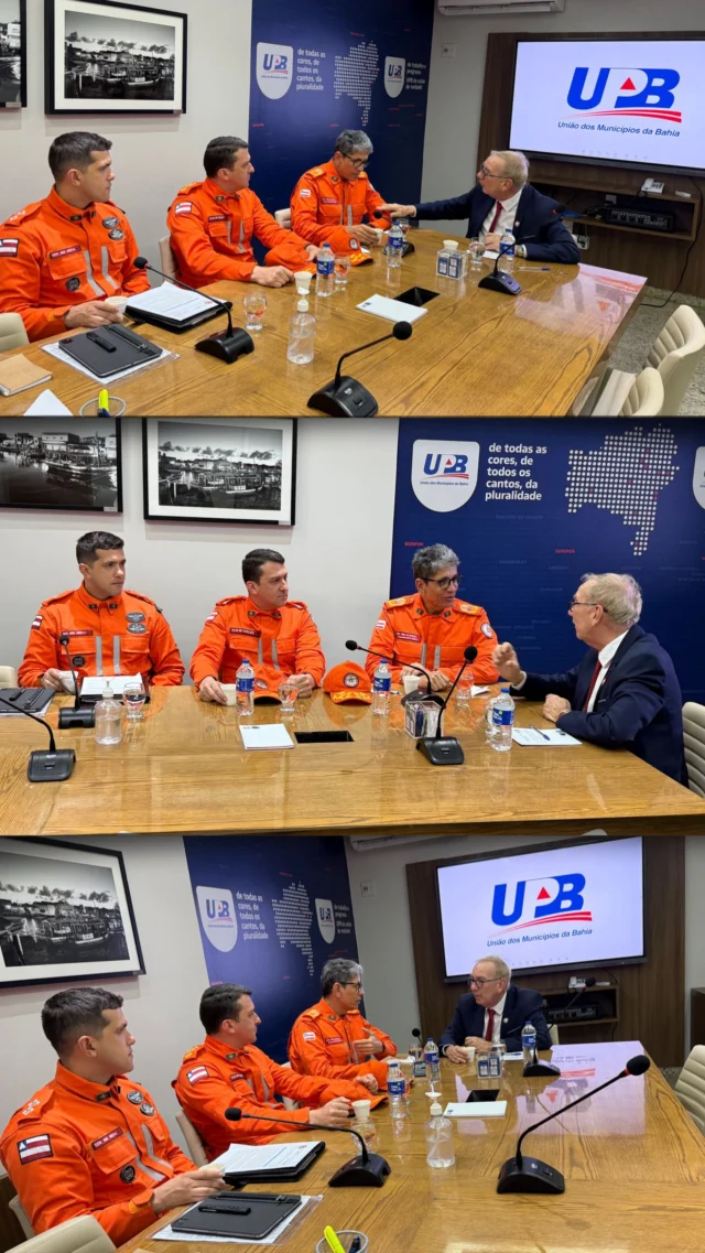 🤝 Parceria para fortalecer os Municípios!
O presidente da UPB, @wilsonpcardoso, recebeu a visita do comandante-geral do Corpo de Bombeiros Militar da Bahia, Coronel Aloísio, para alinhar ações que ampliem a atuação da corporação nos municípios baianos.

A parceria fortalece a presença dos Bombeiros no interior, garantindo mais prevenção, agilidade no atendimento e proteção à população. 🧯🔥

#UPB #BombeirosBahia #SegurançaPública
