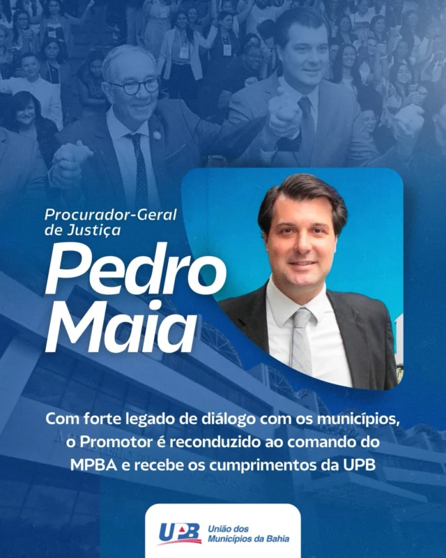 Legado de diálogo com os municípios é marca do procurador à frente do MPBA 🤝

O presidente da União dos Municípios da Bahia (UPB) e prefeito de Andaraí, Wilson Cardoso, cumprimentou o promotor de Justiça Pedro Maia pela recondução ao cargo de Procurador-Geral de Justiça do Estado da Bahia para o biênio 2026/2028. Wilson participou da cerimônia de posse, que ocorreu nesta sexta-feira (27), na sede do Ministério Público, no CAB, e foi bastante concorrida, com a presença de dezenas de prefeitos, do governador Jerônimo Rodrigues, do ministro Rui Costa, além de parlamentares e autoridades do Judiciário baiano.

Para Wilson Cardoso, a recondução representa o reconhecimento de uma gestão comprometida com o fortalecimento das instituições e com a construção de uma relação mais próxima e orientadora junto aos municípios baianos. Segundo o presidente da UPB, ao longo do último biênio, a atuação de Pedro Maia foi marcada pelo diálogo permanente e pela busca de soluções conjuntas com os gestores locais.

“O Ministério Público tem um papel fundamental na consolidação da boa governança. A gestão de Pedro Maia reforçou o caráter orientador do órgão, contribuindo para que prefeitos e prefeitas atuem com mais segurança jurídica, responsabilidade fiscal e zelo pelo erário público”, destacou.

O presidente da UPB ressaltou ainda a parceria institucional com o Ministério Público em ações como o Painel da Transparência dos Festejos Juninos e o Movimento Bahia pela Educação, que se mostraram essenciais para garantir políticas públicas mais eficientes e alinhadas às necessidades da população. Nesse sentido, a UPB reafirma o compromisso em manter com o órgão uma relação institucional pautada na cooperação e no diálogo permanente em defesa dos municípios baianos.