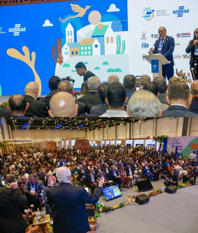 A abertura do Salão Sebrae das Cidades Empreendedoras, realizada nesta quarta-feira (25), no Centro de Convenções Salvador, reuniu autoridades de diversas esferas para dar início a uma ampla programação voltada ao fortalecimento da gestão pública e ao desenvolvimento dos municípios baianos. O presidente da União dos Municípios da Bahia (UPB) e prefeito de Andaraí, Wilson Cardoso, participou da solenidade ao lado do superintendente do Sebrae Bahia, Jorge Khoury, e do secretário de Desenvolvimento Econômico da Bahia, Ângelo Almeida, que representou o Governador Jerônimo Rodrigues.

Durante a abertura, foram anunciados os vencedores do Prêmio Sebrae Prefeitura Empreendedora, que reconhece iniciativas inovadoras na gestão pública municipal e serve de referência para todo o país. Ibotirama, Ilhéus, Castro Alves, Barra do Choça, Itajuípe, Andaraí, foram alguns dos municípios premiados da edição que teve recordes de projetos inscritos, mais de 226, de 160 municípios.

Promovido pelo Sebrae, o Salão segue até o dia 28 de março com uma programação diversificada, reunindo prefeitas e prefeitos, secretários municipais, gestores públicos, agentes de desenvolvimento e empreendedores. O evento se consolida como uma vitrine para que os municípios apresentem suas potencialidades, vocações produtivas e projetos inovadores.  Fotos: Ascom UPB e Dario G. Neto