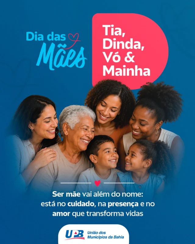 Mãe é quem acolhe, ensina, protege e ama todos os dias. 💙

Hoje celebramos todas aquelas que exercem esse papel com carinho e dedicação: mãe, vó, dinda, tia ou mainha. Porque ser mãe vai muito além do nome, está no cuidado, na presença e no amor que transforma vidas. ✨

Feliz Dia das Mães! 🌷

#DiaDasMães #UPB #AmorQueTransforma