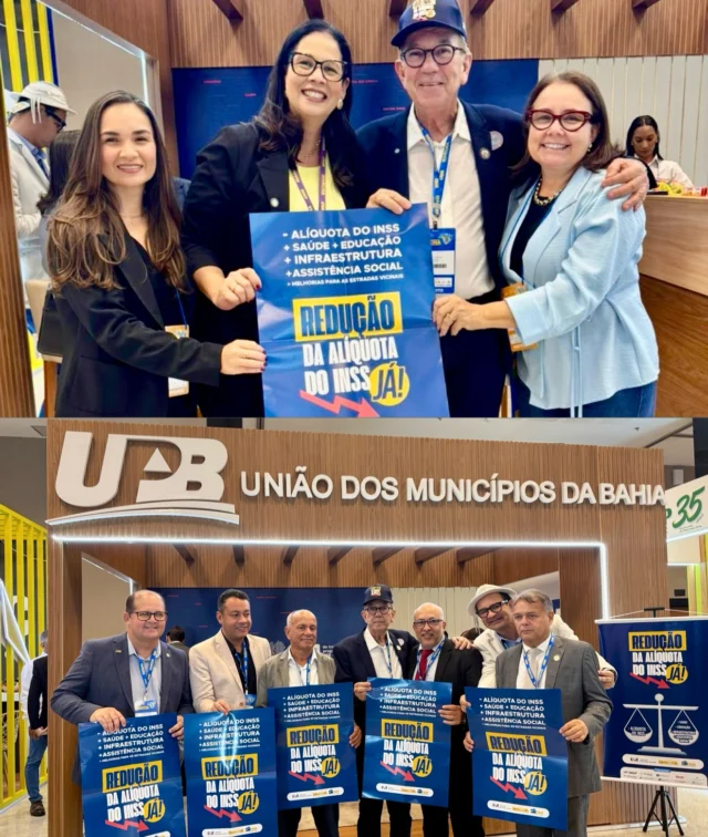 ✅ O primeiro dia da XXVII Marcha em Defesa dos Municípios foi marcado pela união dos prefeitos e prefeitas da Bahia reunidos pela UPB, no estande montado pela entidade no evento. O dia também foi de articulação, quando o nosso presidente @wilsonpcardoso_ participou da reunião do Conselho Político da CNM para o alinhamento das propostas a serem apresentadas ao Congresso Nacional e ao Governo Federal durante a Marcha. Para encerrar as atividades desse dia movimentado, uma comissão de prefeitos foi recebida pelo Senador @jaqueswagner para discutir a pauta trazida pela Bahia para a Marcha, que tem como principal bandeira a redução permanente da Alíquota Patronal do INSS das prefeituras!

A UPB dá exemplo de União de Verdade e luta em defesa dos municípios 🤝👏👏👏
