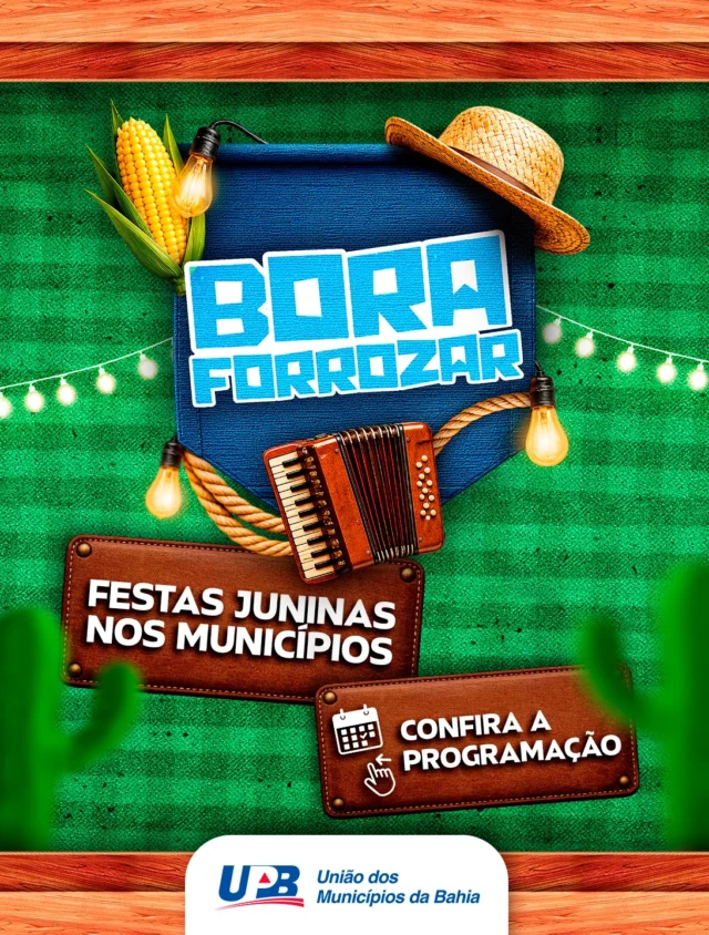 Bora Forrozar minha Bahia 🪗 
Tá tudo pronto para o melhor São João de todos os tempos. É a vez do interior mostrar sua alegria e tradição, com muito forró, xote e baião 🔥🌽🥜 

➡️ Vem conferir a Programação dos Municípios