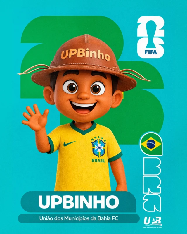 Para completar o seu álbum, o UPBinho entrou no clima da Copa, vestiu o manto verde-amarelo e tá pronto pra gritar gol! 🇧🇷⚽

Com a energia da nossa torcida e o orgulho de ser brasileiro, ele entra em campo para celebrar a paixão que une o país de Norte a Sul. Agora só falta você escolher a figurinha, colar no álbum e torcer junto com a gente pelo Brasil! 💚💛

#VaiBrasil #copadomundo