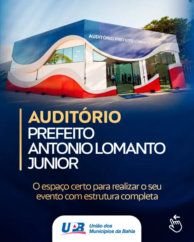 Tecnologia, conforto, acessibilidade e uma estrutura pensada para transformar eventos em experiências.

Assim é o Auditório Prefeito Antonio Lomanto Junior, da UPB: um espaço moderno e completo, preparado para receber eventos, reuniões, capacitações, palestras, seminários e diferentes formatos de encontros.

Com capacidade para 487 pessoas no auditório e até 100 pessoas no foyer, o espaço reúne um moderno parque tecnológico, com painel de LED, sistema de sonorização e iluminação cênica de última geração, garantindo qualidade e praticidade para os mais diversos eventos.

A estrutura também conta com foyer, camarins, copa de apoio ao palco, coxia e sanitários acessíveis, oferecendo mais conforto, segurança e acessibilidade aos participantes.

E para completar, o auditório dispõe de 52 vagas de estacionamento, proporcionando ainda mais comodidade para quem participa ou organiza seu evento.

Seu próximo evento pode acontecer aqui.

📩 Entre em contato e conheça as possibilidades:
auditorio@upb.org.br | upb@upb.org.br
📞 (71) 3115-5918 | (71) 3115-5951